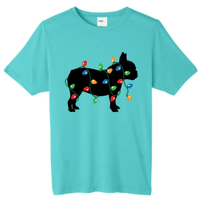 Christmas Lights French Bulldog Dog Lover Gift ChromaSoft Performance T-Shirt