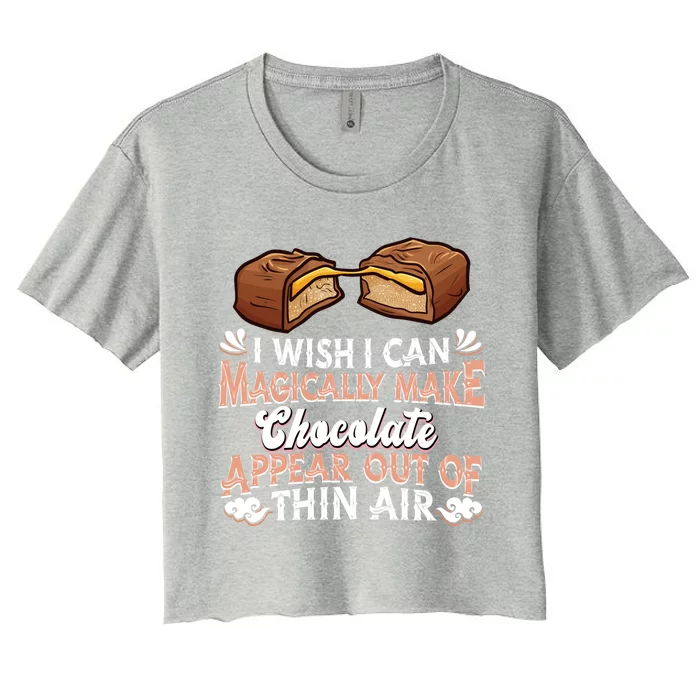 Chocolate Lover Funny Gift Chocoholic Choco Bar Magic Chocolate Cute Gift Women's Crop Top Tee