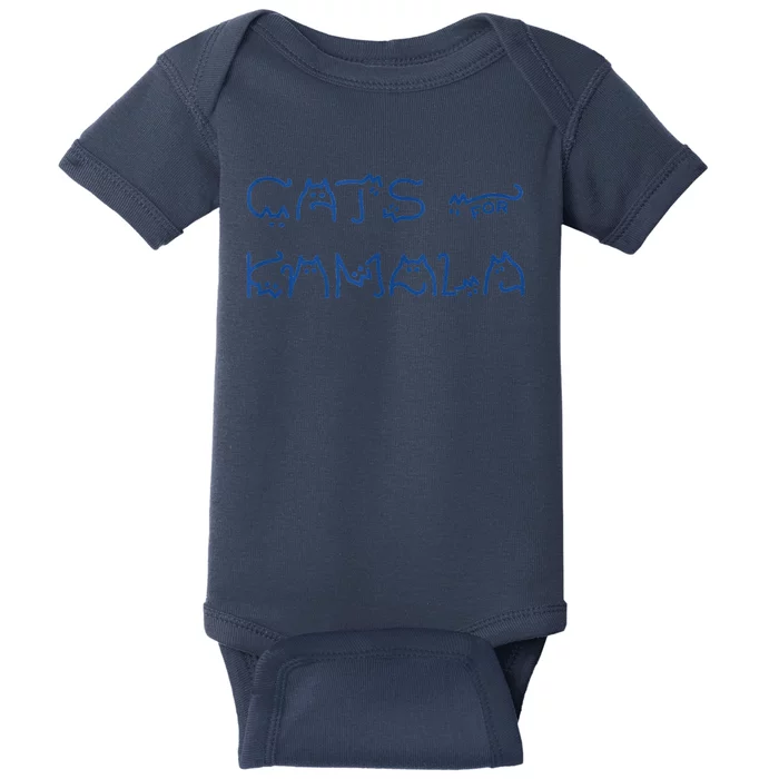 Cat Ladies For Kamala Cat Typography Alphabet Cute Simple Baby Bodysuit