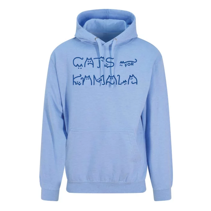 Cat Ladies For Kamala Cat Typography Alphabet Cute Simple Unisex Surf Hoodie