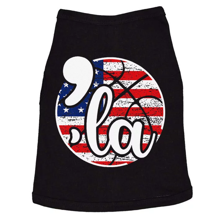 Comma La For Basketball Fans Doggie Tank