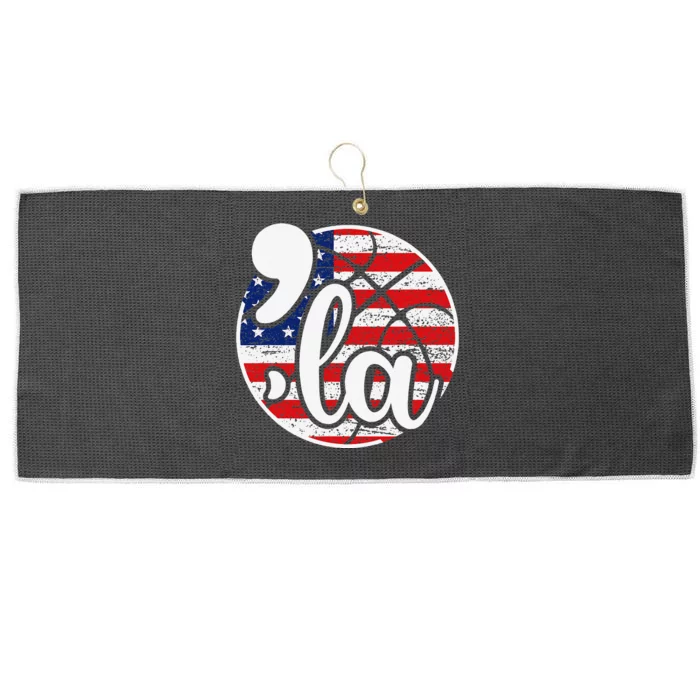 Comma La For Basketball Fans Large Microfiber Waffle Golf Towel