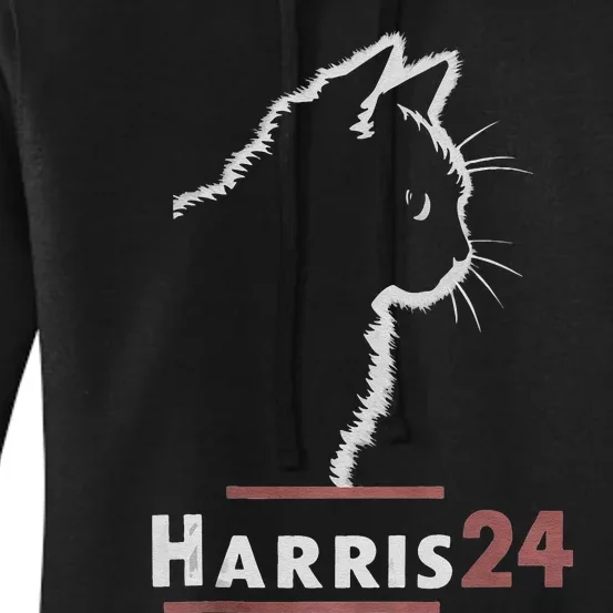 Cat Ladies For Kamala Harris 24 Women's Pullover Hoodie