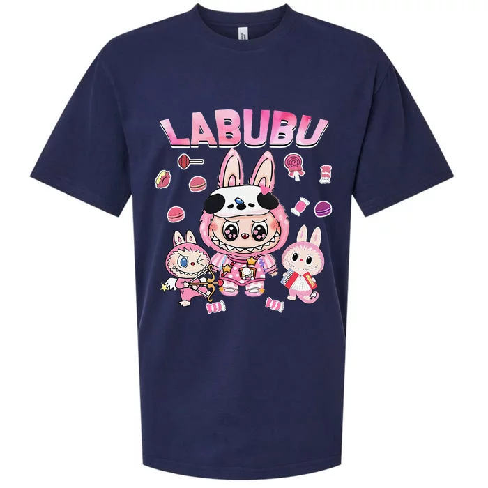 Cute Labubu Funny The Monsters Pin.K Meme Birthday Sueded Cloud Jersey T-Shirt