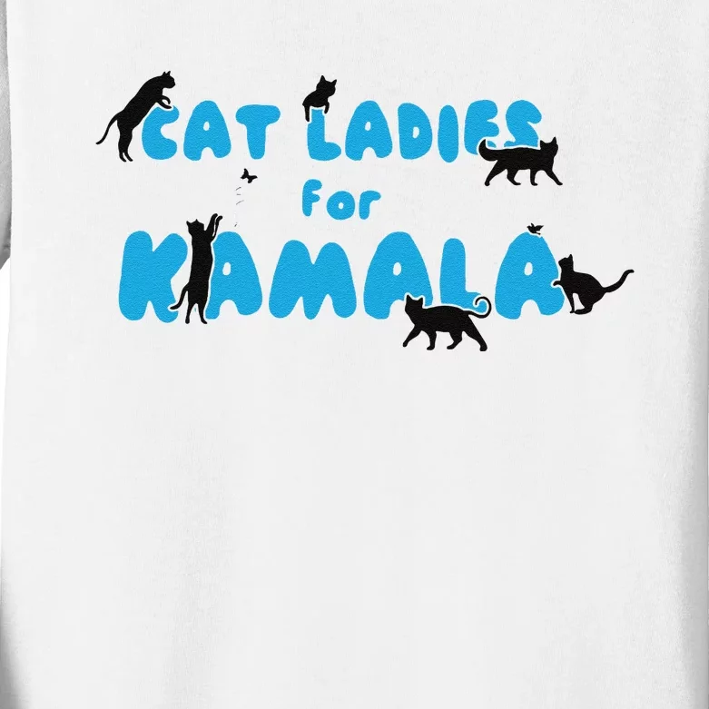 Cat Ladies For Kamala Childless Cat Ladies Kids Long Sleeve Shirt