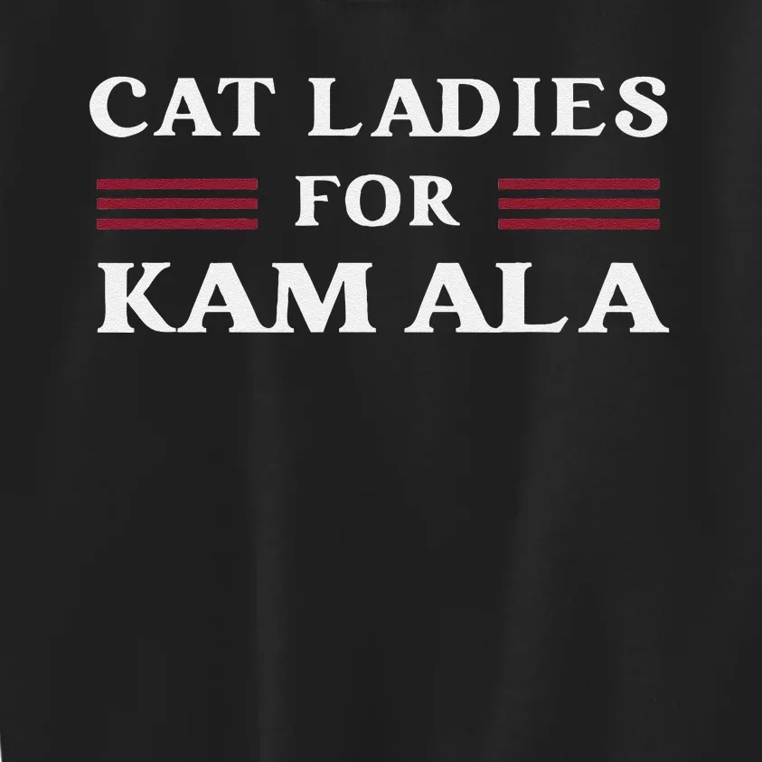 Cat Ladies For Kamala Harris 2024 Us President Election Vote Kids Sweatshirt