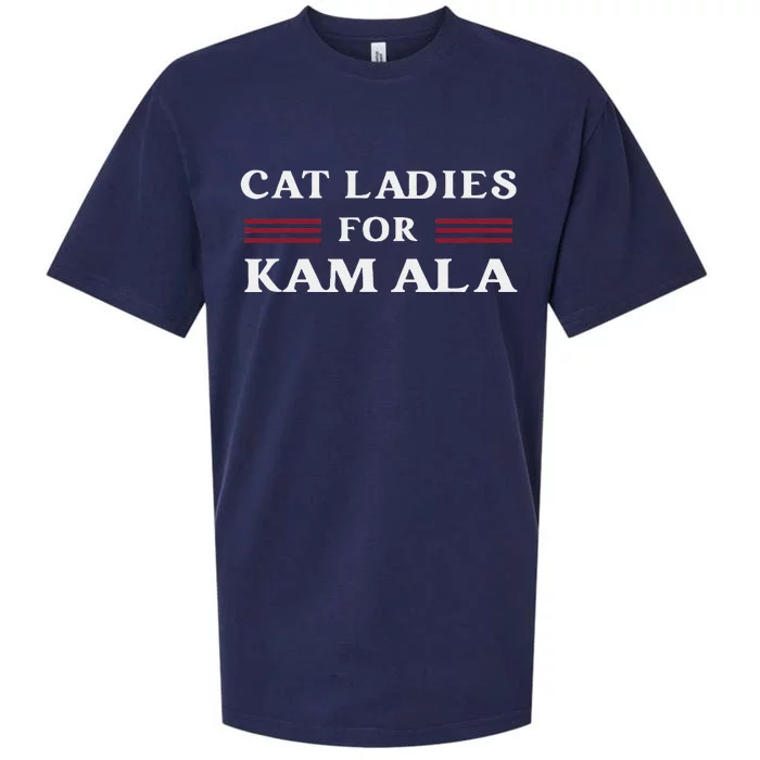 Cat Ladies For Kamala Harris 2024 Us President Election Vote Sueded Cloud Jersey T-Shirt