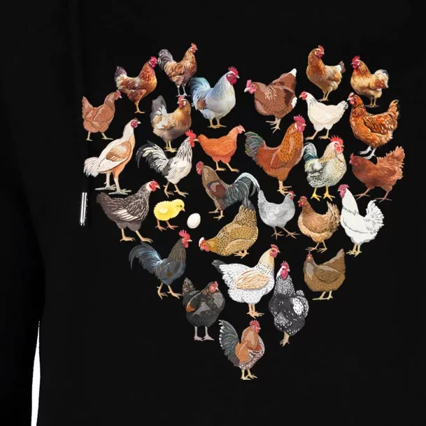 Chicken Love For Farmer Raising Chickens Farm Womens Funnel Neck Pullover Hood