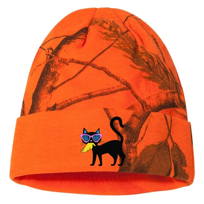 Cat Ladies For Kamala Harris Donald Trump 2024 Sarcastic Kati - 12in Camo Beanie