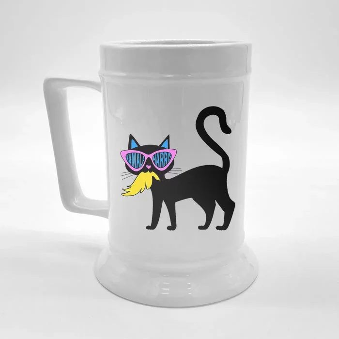 Cat Ladies For Kamala Harris Donald Trump 2024 Sarcastic Front & Back Beer Stein