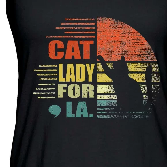 Cat Ladies For Comma La Funny Cat 2024 Ladies Essential Flowy Tank