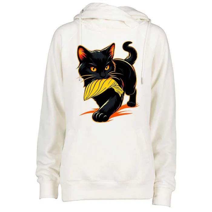 Cat Ladies For Kamala Harris Donald Trump 2024 Sarcastic Womens Funnel Neck Pullover Hood