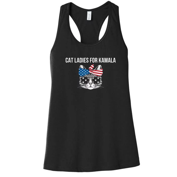 Cat Ladies For Kamala . Women's Racerback Tank