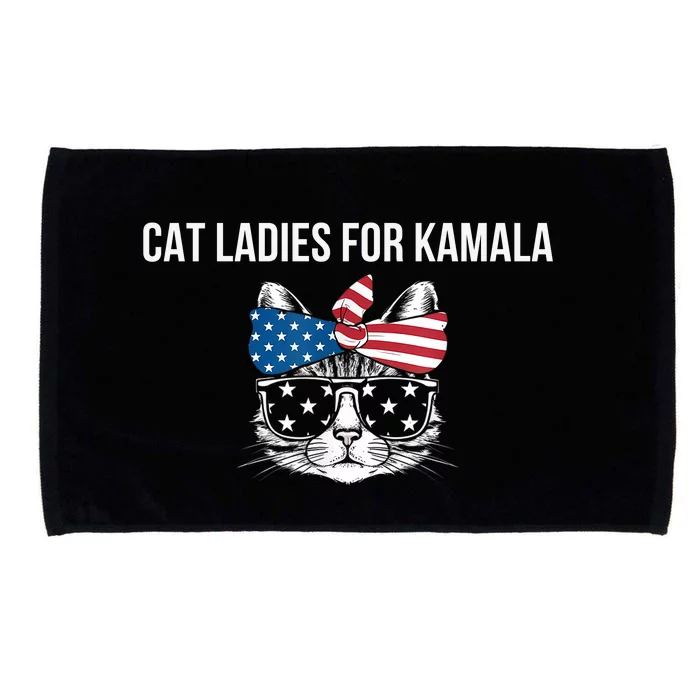 Cat Ladies For Kamala . Microfiber Hand Towel