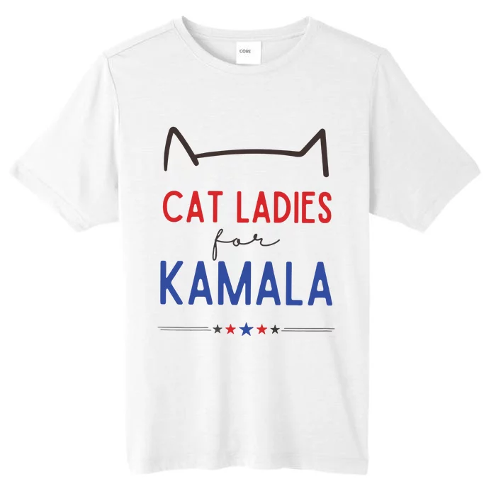 Cat Ladies For Kamala Cat Lady For Women Feminist ChromaSoft Performance T-Shirt