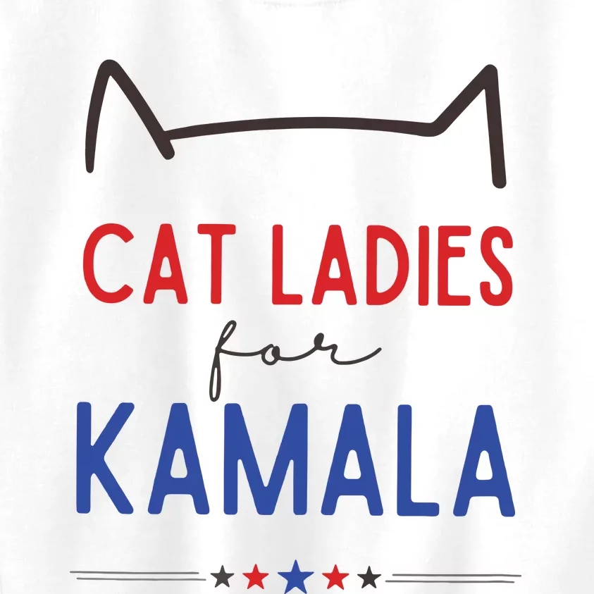 Cat Ladies For Kamala Cat Lady For Women Feminist Kids Sweatshirt