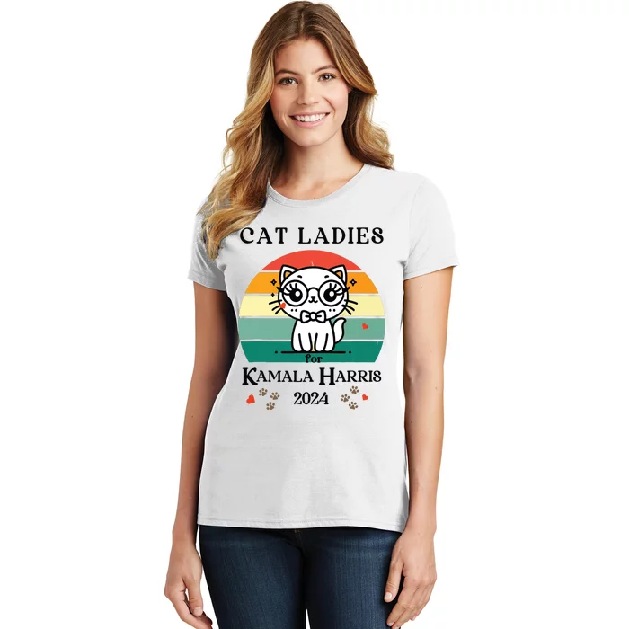 Cat Ladies For Kamala Harris Women's T-Shirt