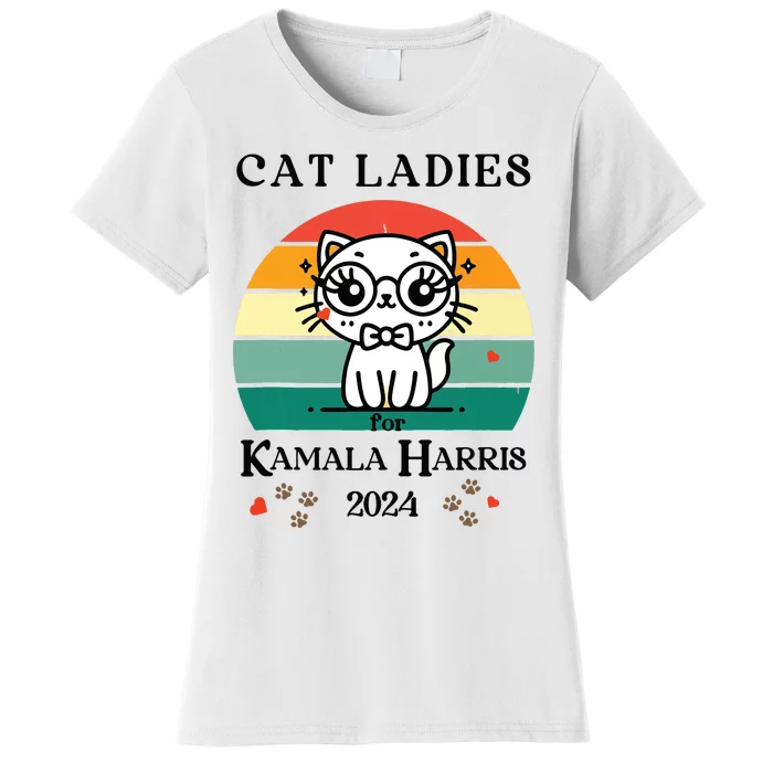 Cat Ladies For Kamala Harris Women's T-Shirt