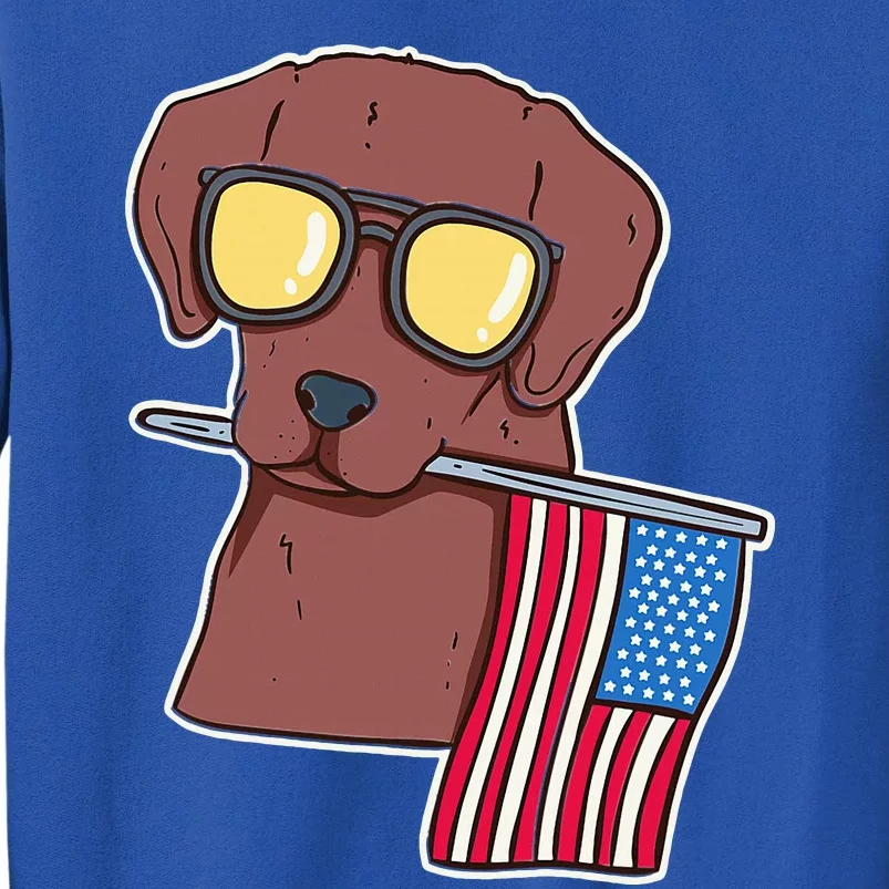 Chocolate Lab For 4th Of July Sweatshirt