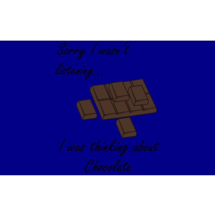 Chocolate Lover Funny Saying Thinking About Chocolate Cute Gift Bumper Sticker