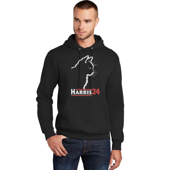 Cat Ladies For Kamala Harris 24 Hoodie