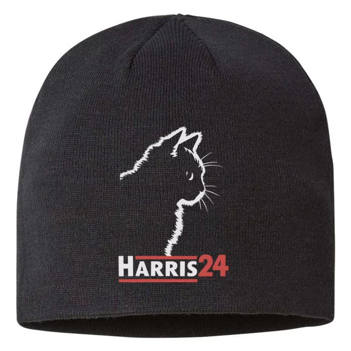 Cat Ladies For Kamala Harris 24 8 1/2in Sustainable Knit Beanie