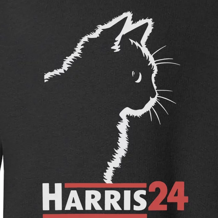 Cat Ladies For Kamala Harris 24 Toddler Sweatshirt