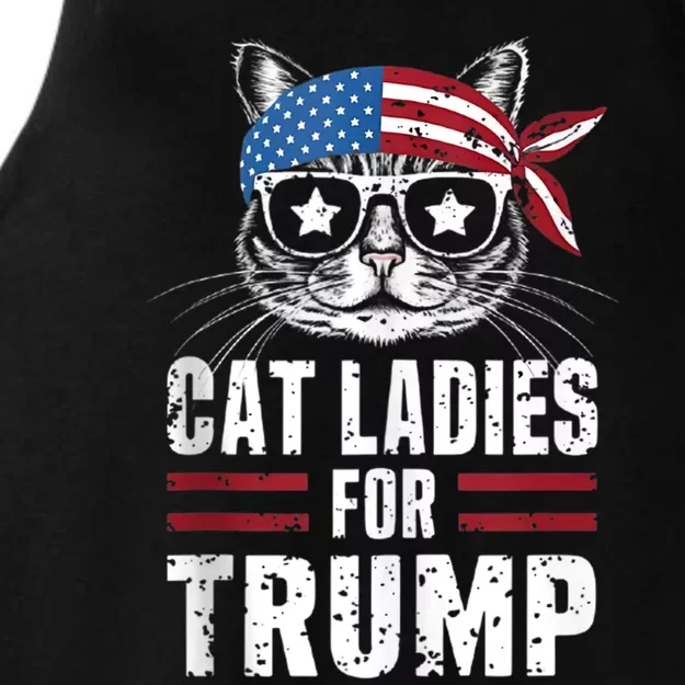 Cat Ladies For Trump For Donald Trump 2024 Ladies Tri-Blend Wicking Tank