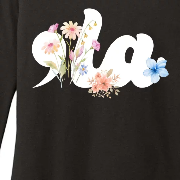 Comma La Floral Kamala Harris President 2024 Womens CVC Long Sleeve Shirt