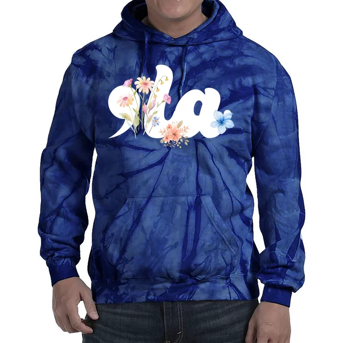 Comma La Floral Kamala Harris President 2024 Tie Dye Hoodie