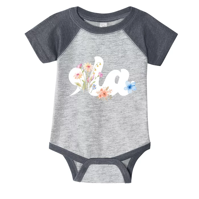 Comma La Floral Kamala Harris President 2024 Infant Baby Jersey Bodysuit