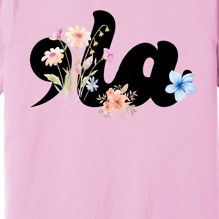 Comma La Floral Kamala Harris President 2024 Premium T-Shirt