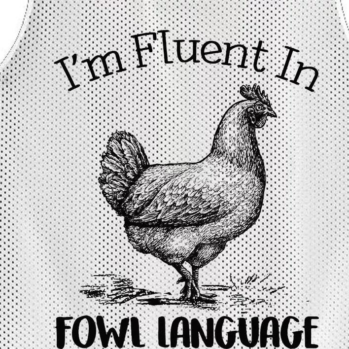 Chicken Lovers Fluent In Fowl Language Mesh Reversible Basketball Jersey Tank