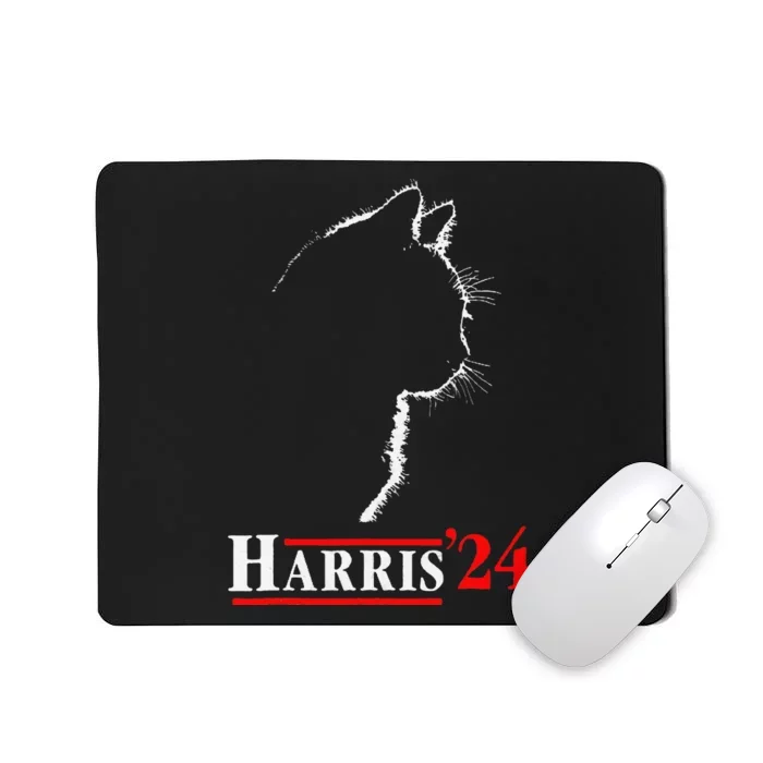 Cat Ladies For Kamala Funny Cat 2024 President Kamalaharris Gift Mousepad