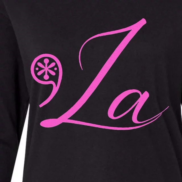 Comma La First Female President 2024 Feminine Funny Womens Cotton Relaxed Long Sleeve T-Shirt