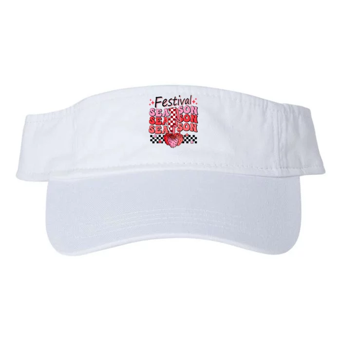 Checkered Lightning Festival Season Strawberry Fruit Lover Valucap Bio-Washed Visor