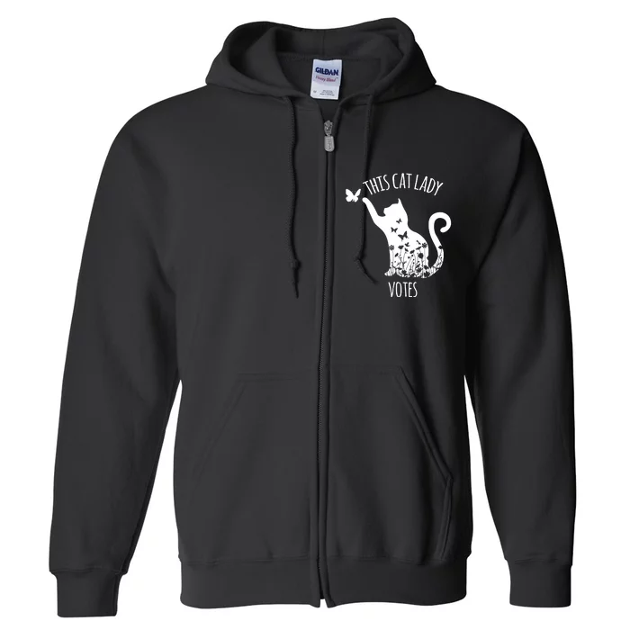 Cat Lady Feminist Full Zip Hoodie