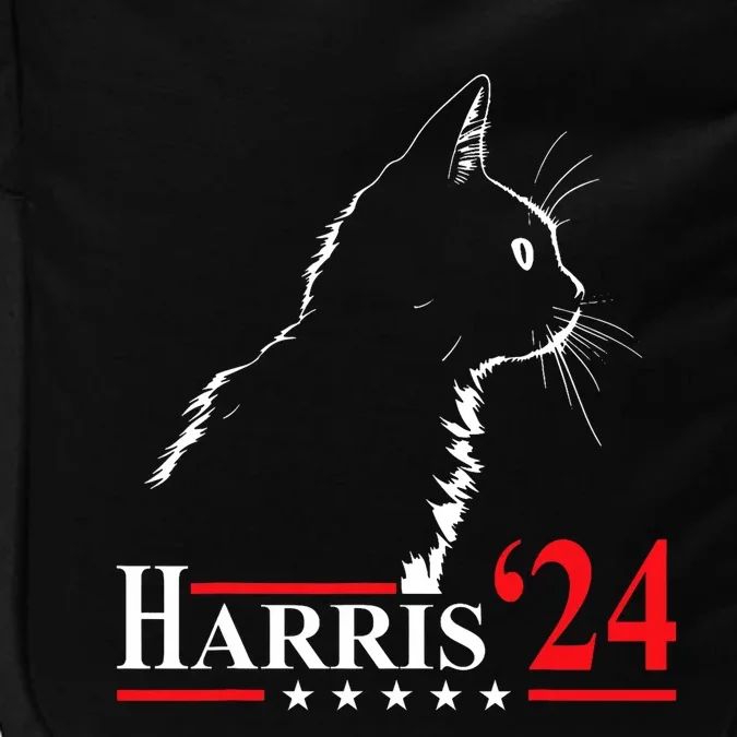 Cat Ladies For Kamala Funny Cat 2024 President Kamala Harris Impact Tech Backpack