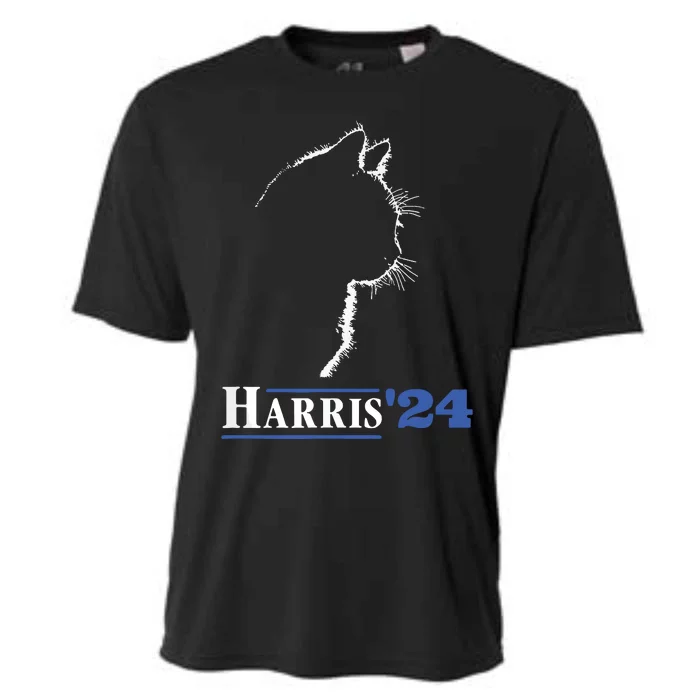 Cat Ladies For Kamala Funny Cat 2024 President Kamalaharris Cooling Performance Crew T-Shirt