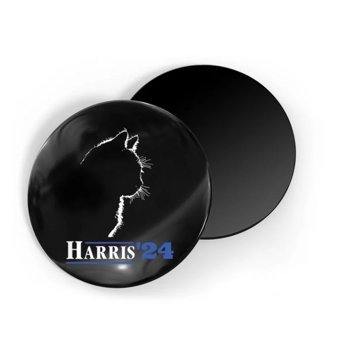 Cat Ladies For Kamala Funny Cat 2024 President Kamalaharris Magnet