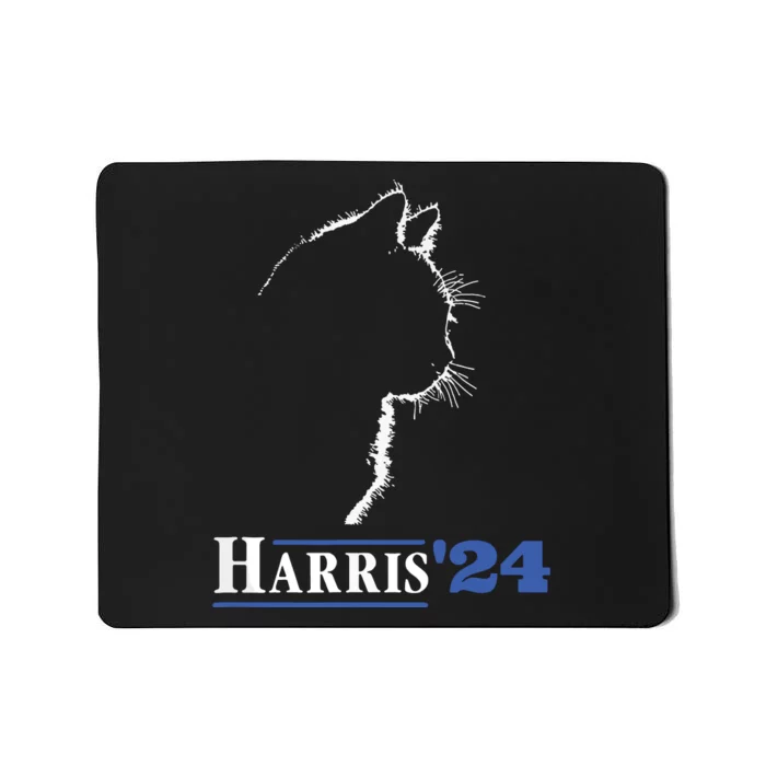 Cat Ladies For Kamala Funny Cat 2024 President Kamalaharris Mousepad