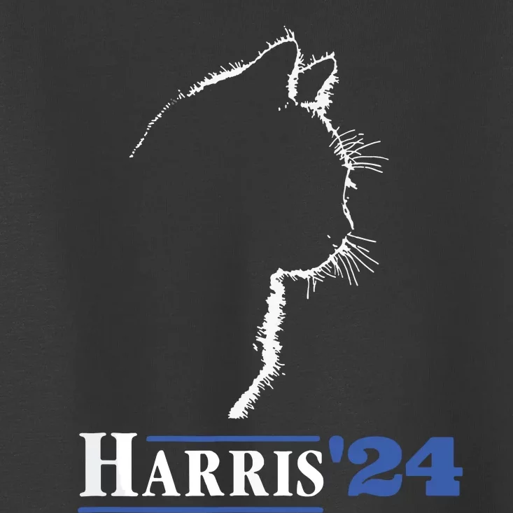 Cat Ladies For Kamala Funny Cat 2024 President Kamalaharris Toddler T-Shirt