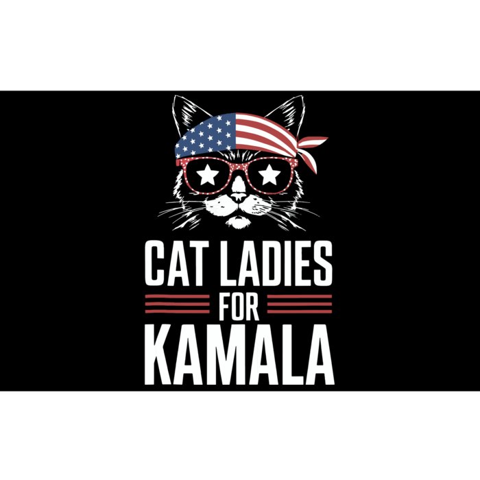 Cat Ladies For Kamala Funny Cat 2024 President Kamalaharris Bumper Sticker