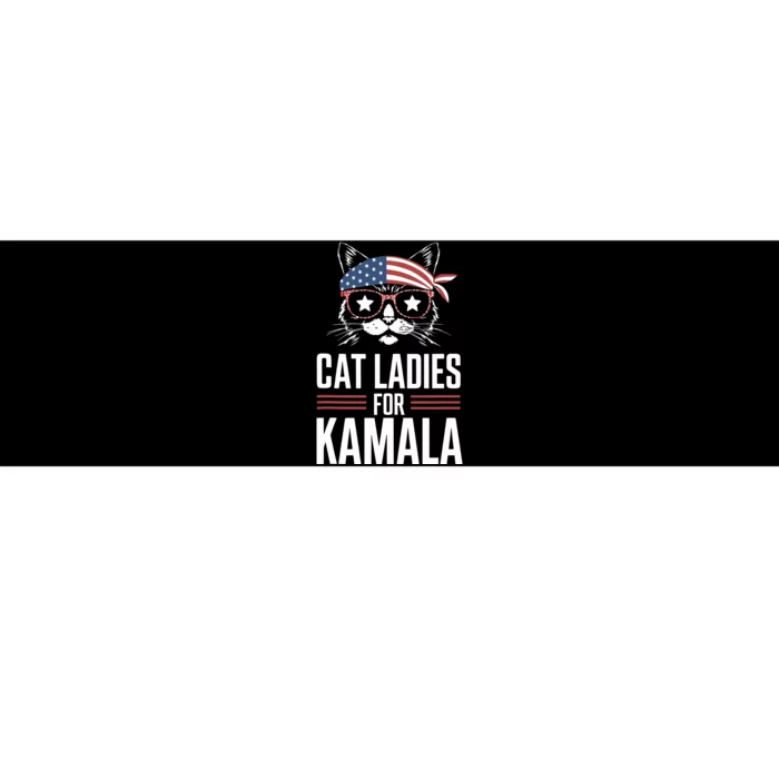 Cat Ladies For Kamala Funny Cat 2024 President Kamalaharris Bumper Sticker