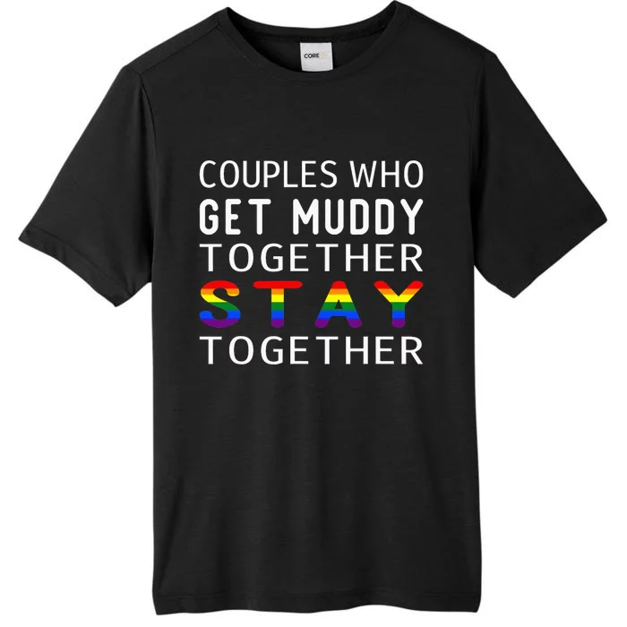 Couples LGBT Flag Mud Run Group Team ATV Race ChromaSoft Performance T-Shirt