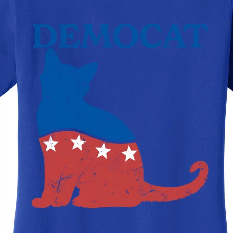 Cat Ladies For Kamala Funny Democat President Kamala Harris Funny Gift Women's T-Shirt