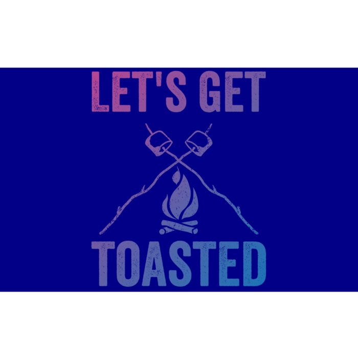 Cute Lets Get Toasted Funny Camping Gift Humor Camp Smores Gift Bumper Sticker