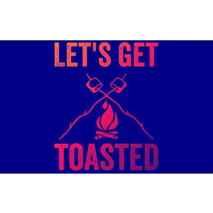 Cute Lets Get Toasted Funny Camping Gift Humor Camp Smores Gift Bumper Sticker