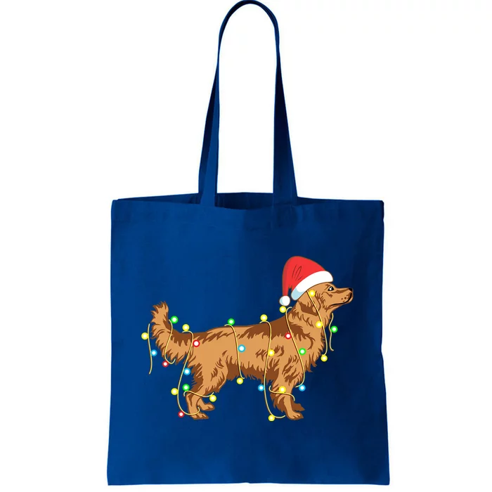 Christmas Lights Golden Retriever Dog Lover Funny Gift Tote Bag