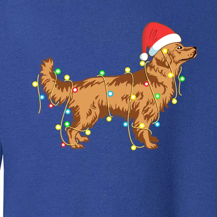 Christmas Lights Golden Retriever Dog Lover Funny Gift Toddler Sweatshirt